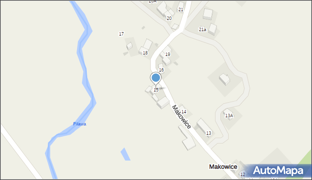 Makowice, Makowice, 15, mapa Makowice