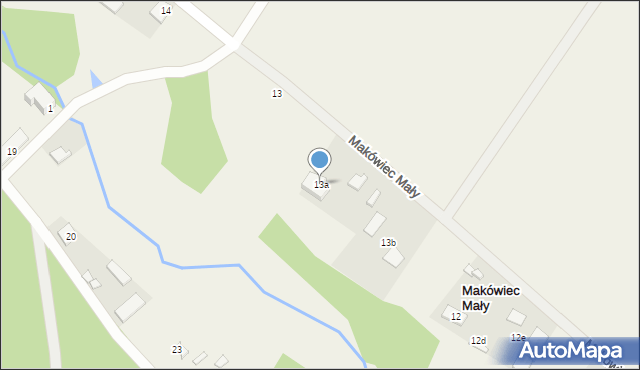 Makówiec Mały, Makówiec Mały, 13a, mapa Makówiec Mały