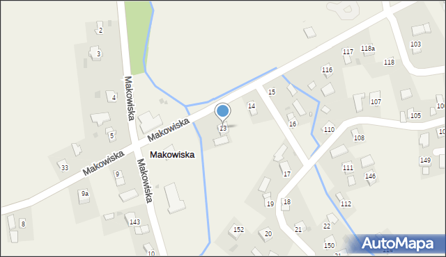 Makowiska, Makowiska, 13, mapa Makowiska