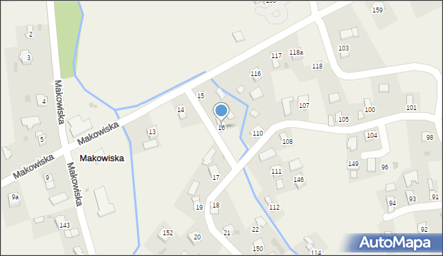 Makowiska, Makowiska, 16, mapa Makowiska