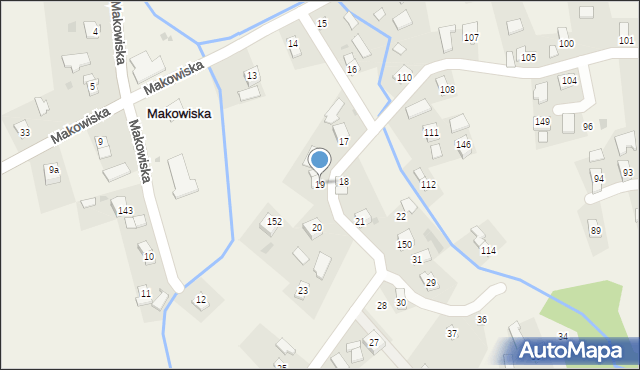 Makowiska, Makowiska, 19, mapa Makowiska