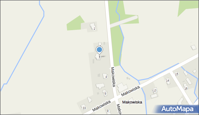 Makowiska, Makowiska, 3, mapa Makowiska