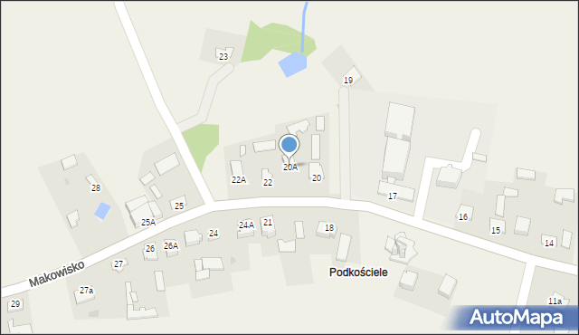 Makowisko, Makowisko, 20A, mapa Makowisko