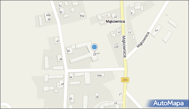 Mąkownica, Mąkownica, 13, mapa Mąkownica