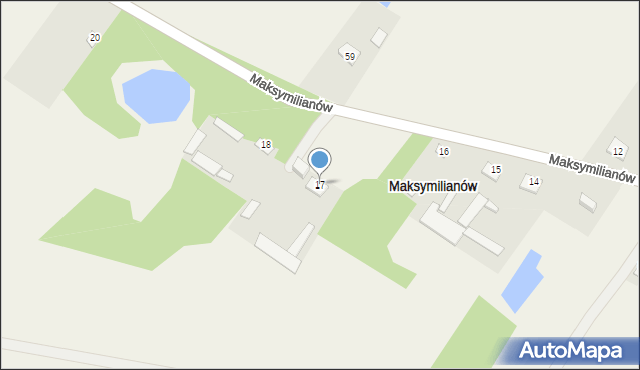 Maksymilianów, Maksymilianów, 17, mapa Maksymilianów