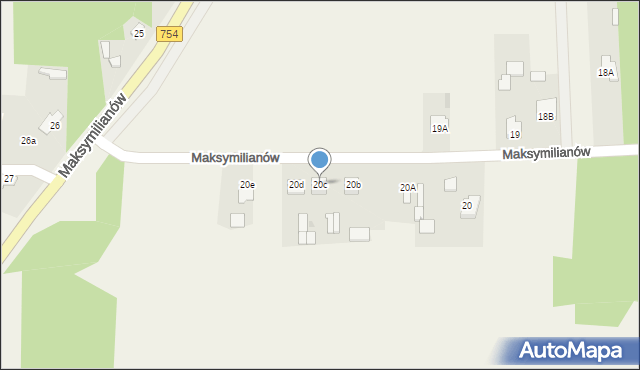 Maksymilianów, Maksymilianów, 20c, mapa Maksymilianów