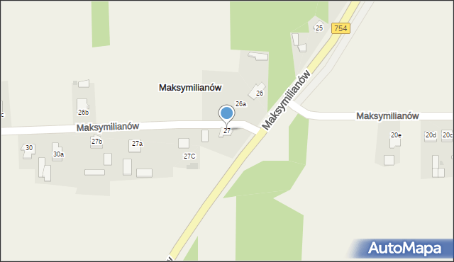 Maksymilianów, Maksymilianów, 27, mapa Maksymilianów