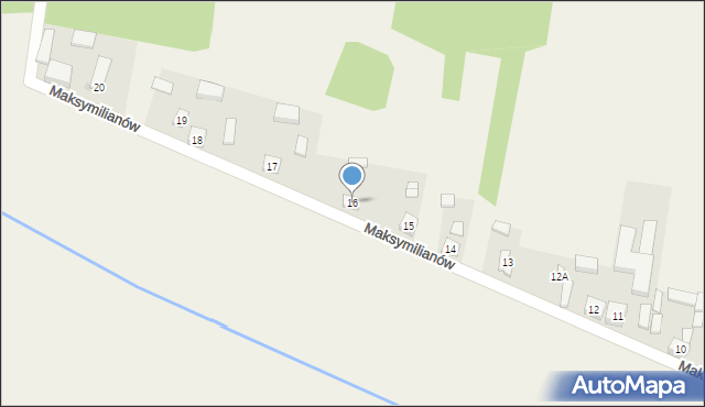 Maksymilianów, Maksymilianów, 16, mapa Maksymilianów