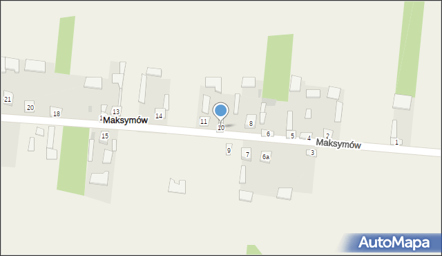 Maksymów, Maksymów, 10, mapa Maksymów