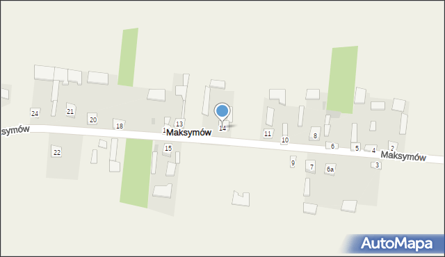 Maksymów, Maksymów, 14, mapa Maksymów