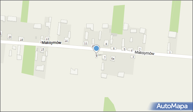 Maksymów, Maksymów, 9, mapa Maksymów