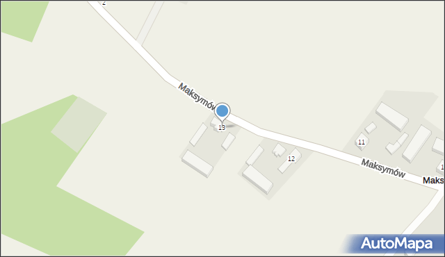 Maksymów, Maksymów, 13, mapa Maksymów