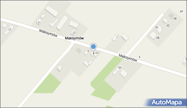 Maksymów, Maksymów, 8, mapa Maksymów