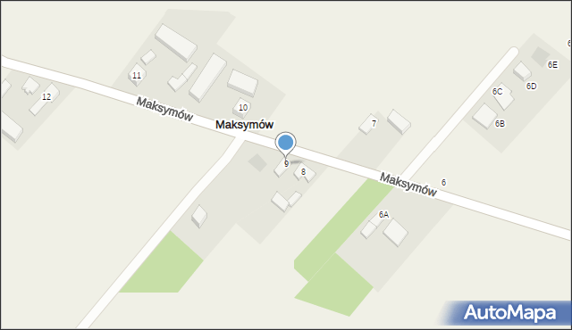 Maksymów, Maksymów, 9, mapa Maksymów