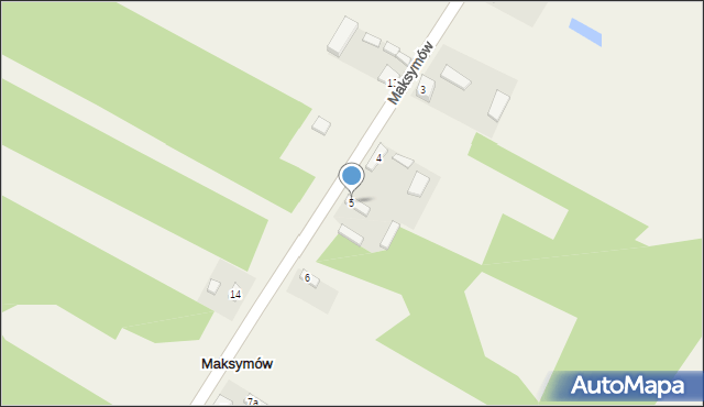 Maksymów, Maksymów, 5, mapa Maksymów