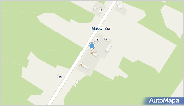 Maksymów, Maksymów, 8, mapa Maksymów