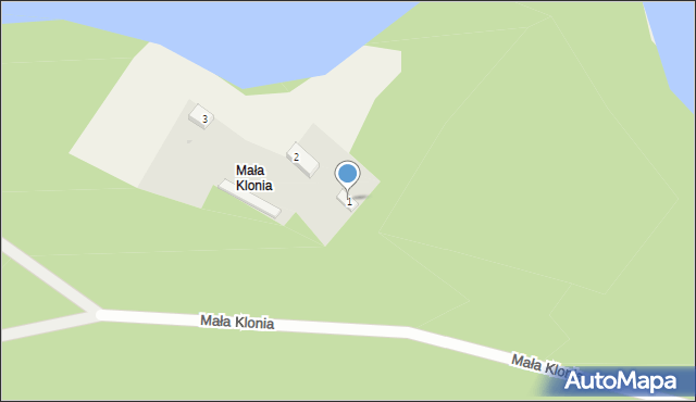 Mała Klonia, Mała Klonia, 1, mapa Mała Klonia