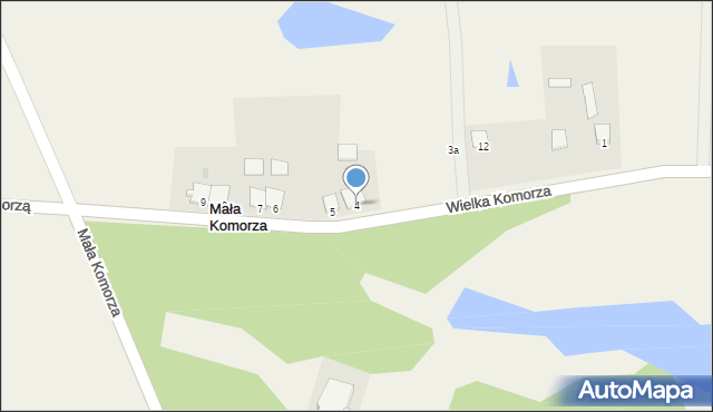 Mała Komorza, Mała Komorza, 4, mapa Mała Komorza