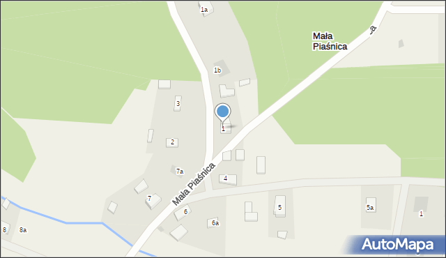 Mała Piaśnica, Mała Piaśnica, 1, mapa Mała Piaśnica