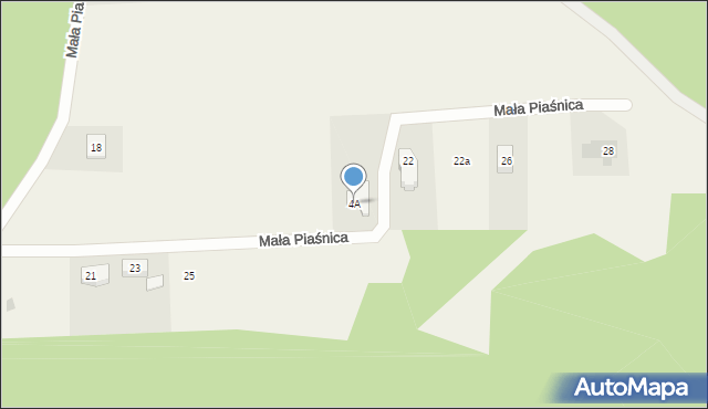 Mała Piaśnica, Mała Piaśnica, 4A, mapa Mała Piaśnica