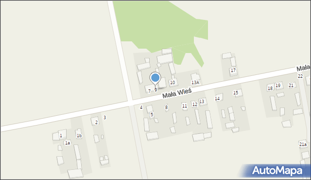 Mała Wieś, Mała Wieś, 9, mapa Mała Wieś