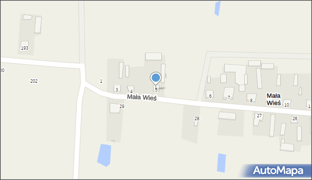 Mała Wieś, Mała Wieś, 5, mapa Mała Wieś