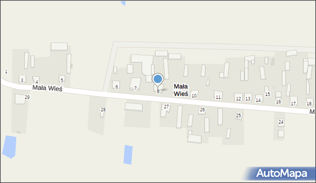 Mała Wieś, Mała Wieś, 8, mapa Mała Wieś