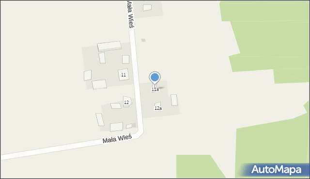 Mała Wieś, Mała Wieś, 11a, mapa Mała Wieś