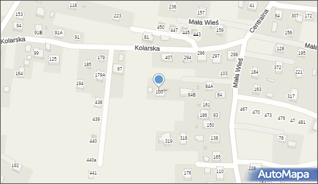 Mała Wieś, Mała Wieś, 100, mapa Mała Wieś