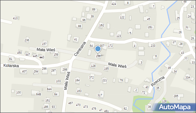 Mała Wieś, Mała Wieś, 156, mapa Mała Wieś
