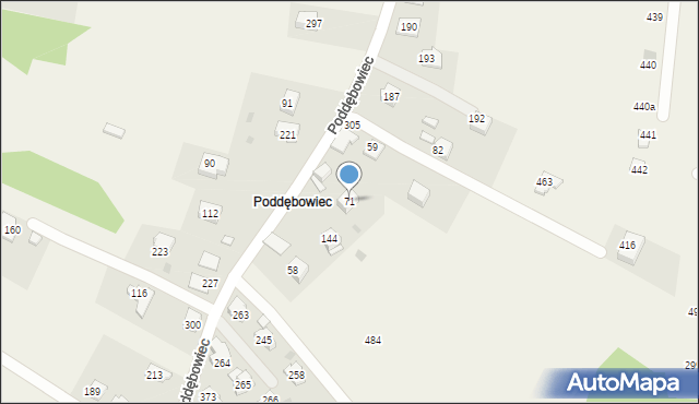 Mała Wieś, Mała Wieś, 71, mapa Mała Wieś