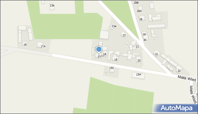 Mała Wieś, Mała Wieś, 17, mapa Mała Wieś