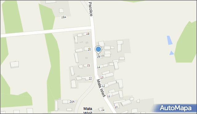 Mała Wieś, Mała Wieś, 15, mapa Mała Wieś