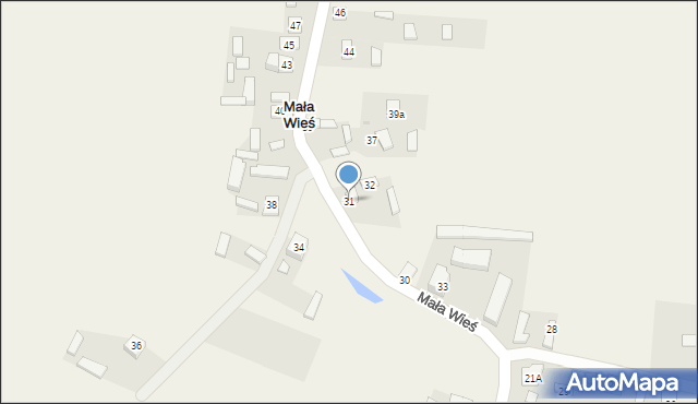 Mała Wieś, Mała Wieś, 31, mapa Mała Wieś