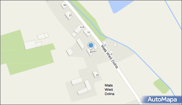 Mała Wieś Dolna, Mała Wieś Dolna, 13, mapa Mała Wieś Dolna