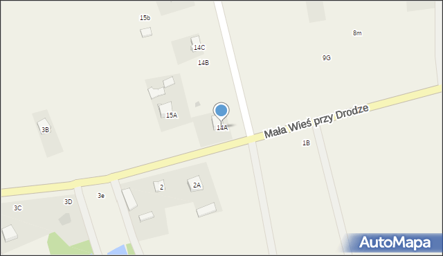 Mała Wieś przy Drodze, Mała Wieś przy Drodze, 14A, mapa Mała Wieś przy Drodze