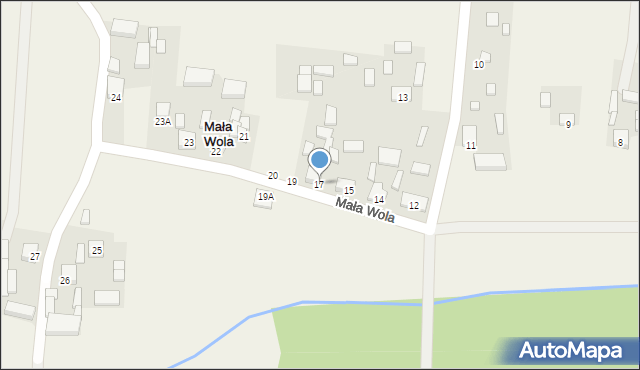 Mała Wola, Mała Wola, 17, mapa Mała Wola