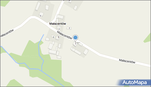 Małacentów, Małacentów, 1, mapa Małacentów