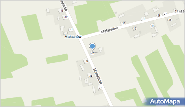 Małachów, Małachów, 40, mapa Małachów