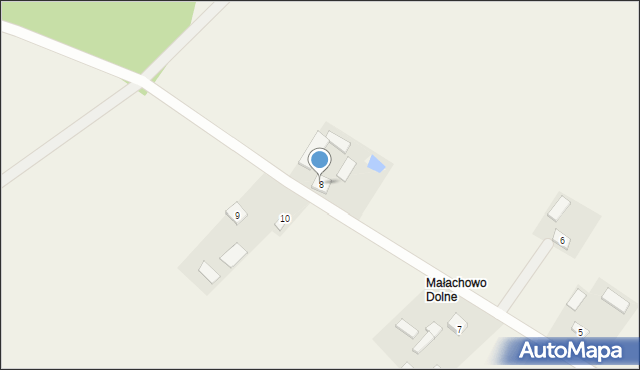 Małachowo, Małachowo, 8, mapa Małachowo