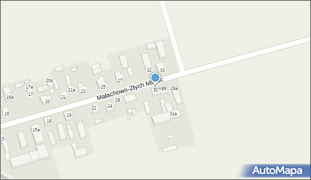 Małachowo-Złych Miejsc, Małachowo-Złych Miejsc, 31, mapa Małachowo-Złych Miejsc