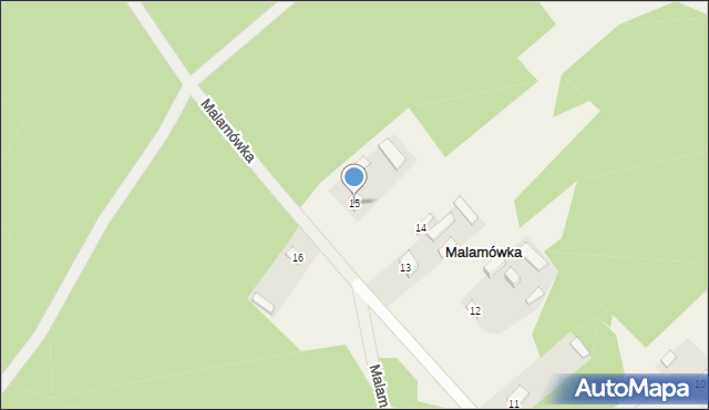 Malamówka, Malamówka, 15, mapa Malamówka