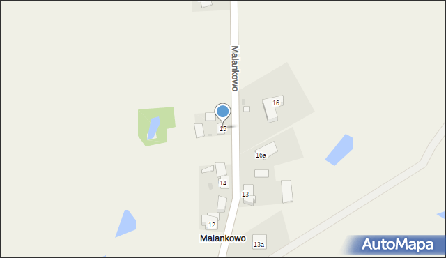 Malankowo, Malankowo, 15, mapa Malankowo