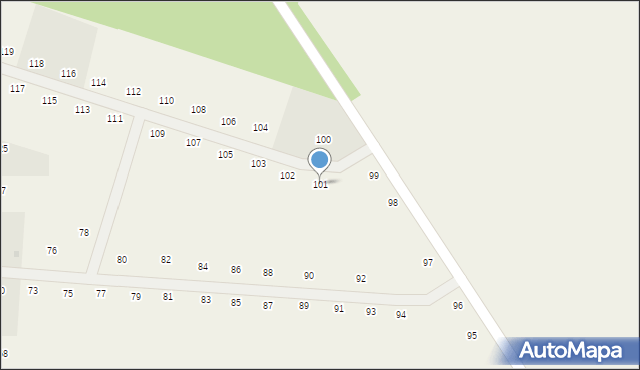 Malanów, Malanów, 101, mapa Malanów