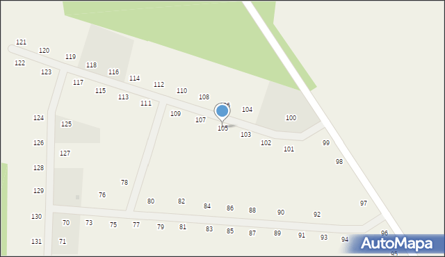 Malanów, Malanów, 105, mapa Malanów