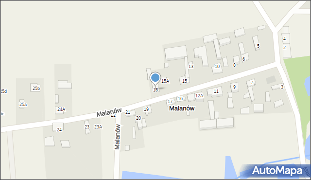 Malanów, Malanów, 18, mapa Malanów