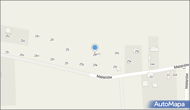 Malanów, Malanów, 25f, mapa Malanów