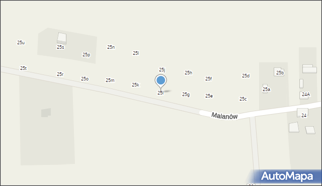 Malanów, Malanów, 25i, mapa Malanów