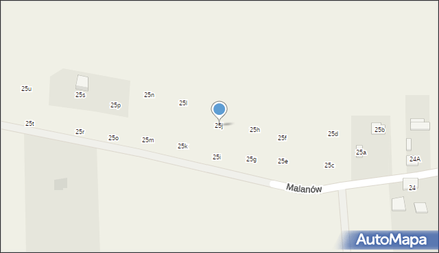 Malanów, Malanów, 25j, mapa Malanów