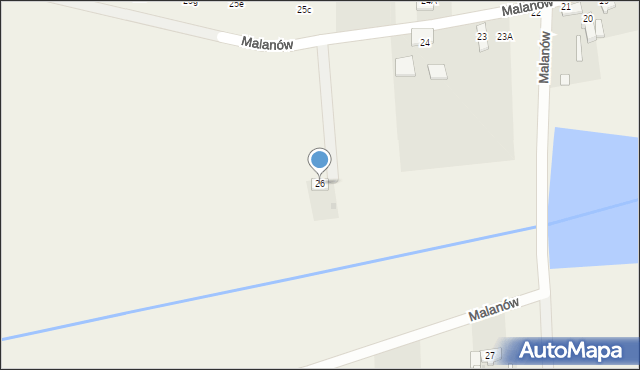 Malanów, Malanów, 26, mapa Malanów